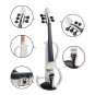 NAOMI 4/4 Full Size Electric Violin Fiddle 5 String Silent Violin Accessories