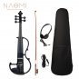 NAOMI 4/4 Full Size Electric Violin Fiddle 5 String Silent Violin Accessories