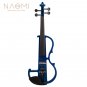 Naomi Violin Full Size 4/4 Solid Wood Electric Violin Basswood Body Ebony Fingerboard Pegs with Ebon