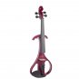 NAOMI Full Size 4/4 Violin Electric Violin Fiddle Maple Body Fingerboard Pegs Chin Rest with Bow Cas