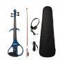NAOMI Full Size 4/4 Violin Electric Violin Fiddle Maple Body Fingerboard Pegs Chin Rest with Bow Cas