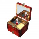Hand Crank Rotating Dancers Ballerina Music Box Metal Antique Jewelry Box New Year Gift for Girl