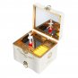 Hand Crank Rotating Dancers Ballerina Music Box Metal Antique Jewelry Box New Year Gift for Girl
