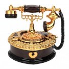 Retro Heart Shaped Telephone Model Music Box Home Ornament Decoration Music Box Toy