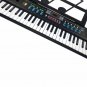 61 Keys Digital Keyboard Electronic Piano Double Horn Stereo Sound with Microphone Music Stand for C