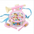 Baby Double-Sided Trumpet Sand Hammer Hand Drums Orff Musical Instruments Educational Toys
