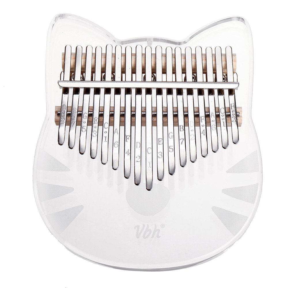 17 Keys Acrylic Crystal Kalimbas Thumb Piano With Bag Hammer And Music Book Perfect For Music Lover 