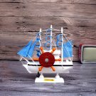 Mediterranean Sailing Music Box Gifts For The New Year Creative Wooden Sailboat Craft Gift Souvenirs