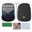 Byla 17 Keys Kalimbas Mahogany Thumb Tiano Solid Wood Mbira Muscial Instrument
