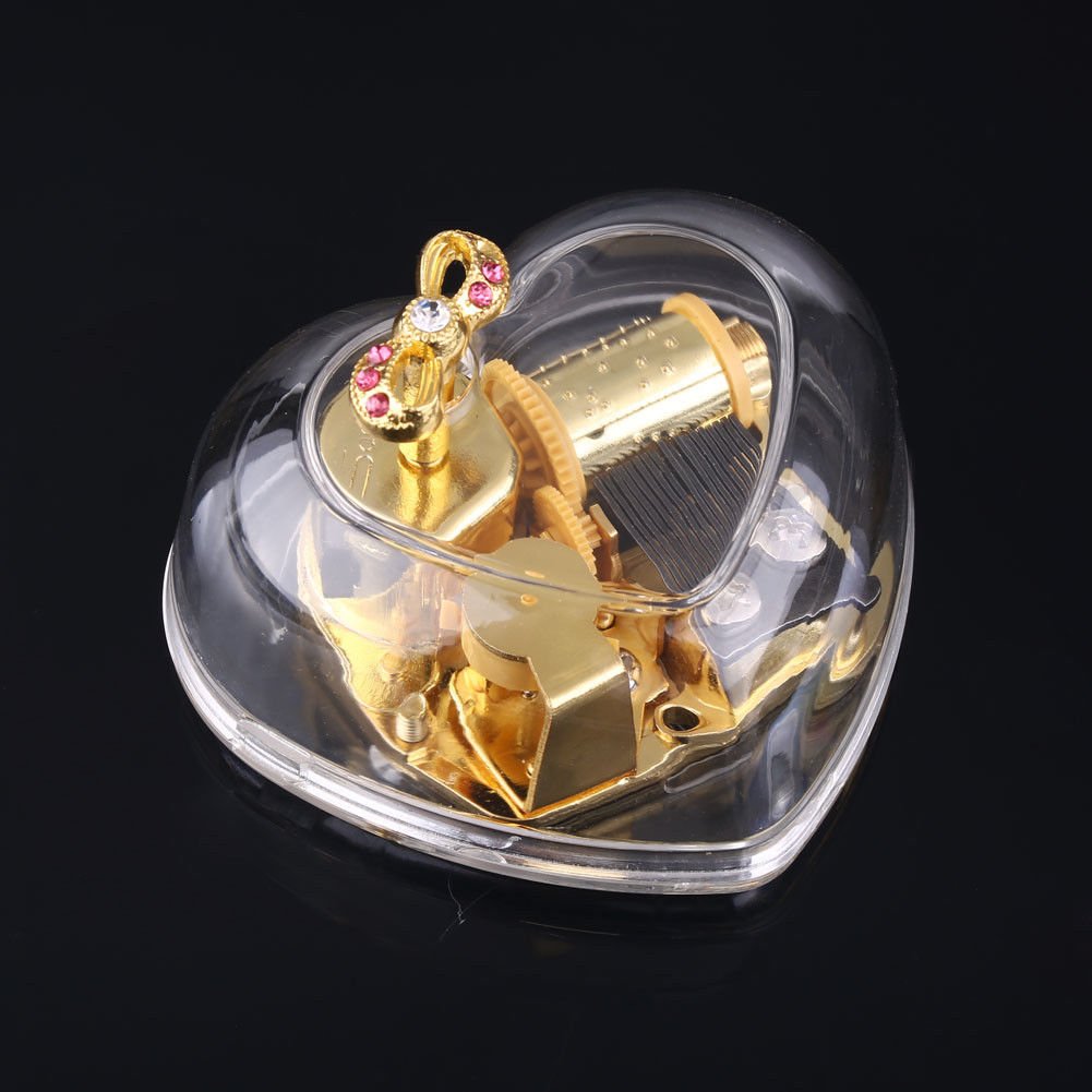 Wind Up Music Box Gorgeous Heart Shape Anniversary Valentine's Day Birthday Gift