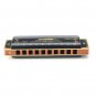 Easttop T008K 10 Hole Blues Harmonica A B C D E F G Key Black