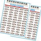 Debbie Chord-10 88 Key Piano Chord Chart Poster Piano Fingering Guide Diagram for Fingering Practice