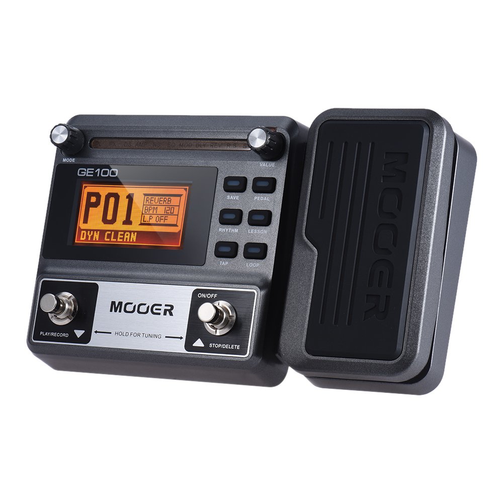 MOOER GE100 Multifunction Guitar Effects Pedal with 180 Seconds Loop Recording 60 Effect Types LCD D