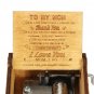 Hand Crank Wooden Engraved Theme Music Box Musical Accessories for Music Enthusiast