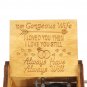 Hand Crank Wooden Engraved Theme Music Box Musical Accessories for Music Enthusiast
