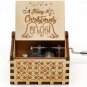 Antique Carved Wooden Hand Cranked Music Box Christmas Birthday Gift Home Decorations Crafts