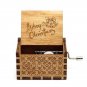 Antique Carved Wooden Hand Cranked Music Box Christmas Birthday Gift Home Decorations Crafts