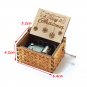 Antique Carved Wooden Hand Cranked Music Box Christmas Birthday Gift Home Decorations Crafts