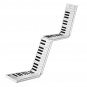 88 Keys Foldable Electronic Piano Portable Keyboard 128 Tones Dual Speakers Headphone Output with Su