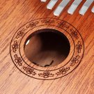 17 Keys Wood Kalimbas Mahogany Thumb Piano Finger Percussion With Tuning Hammer