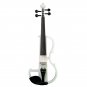 NAOMI Full Size 4/4 Solid Wood Electronic Silent Violin with Ebony Fittings, Carrying Case, Audio Ea
