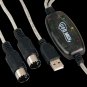 MIDI USB Cable Converter PC to Music Keyboard Adapter