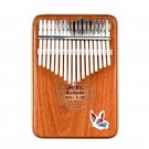 GECKO 17 Keys Kalimbas Mbira African Mahogany Finger Thumb Piano Wooden Keyboard Percussion Musical 
