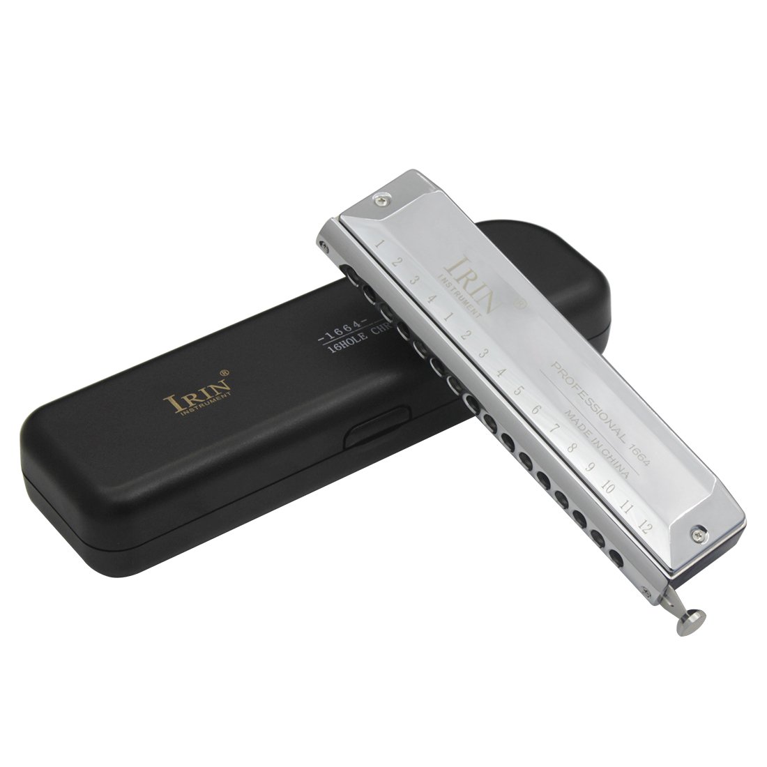 IRIN 16 Holes 64 Tone Harmonica Chromatic Mouth Organ Harp Gaita Harmonica Woodwind Instruments with