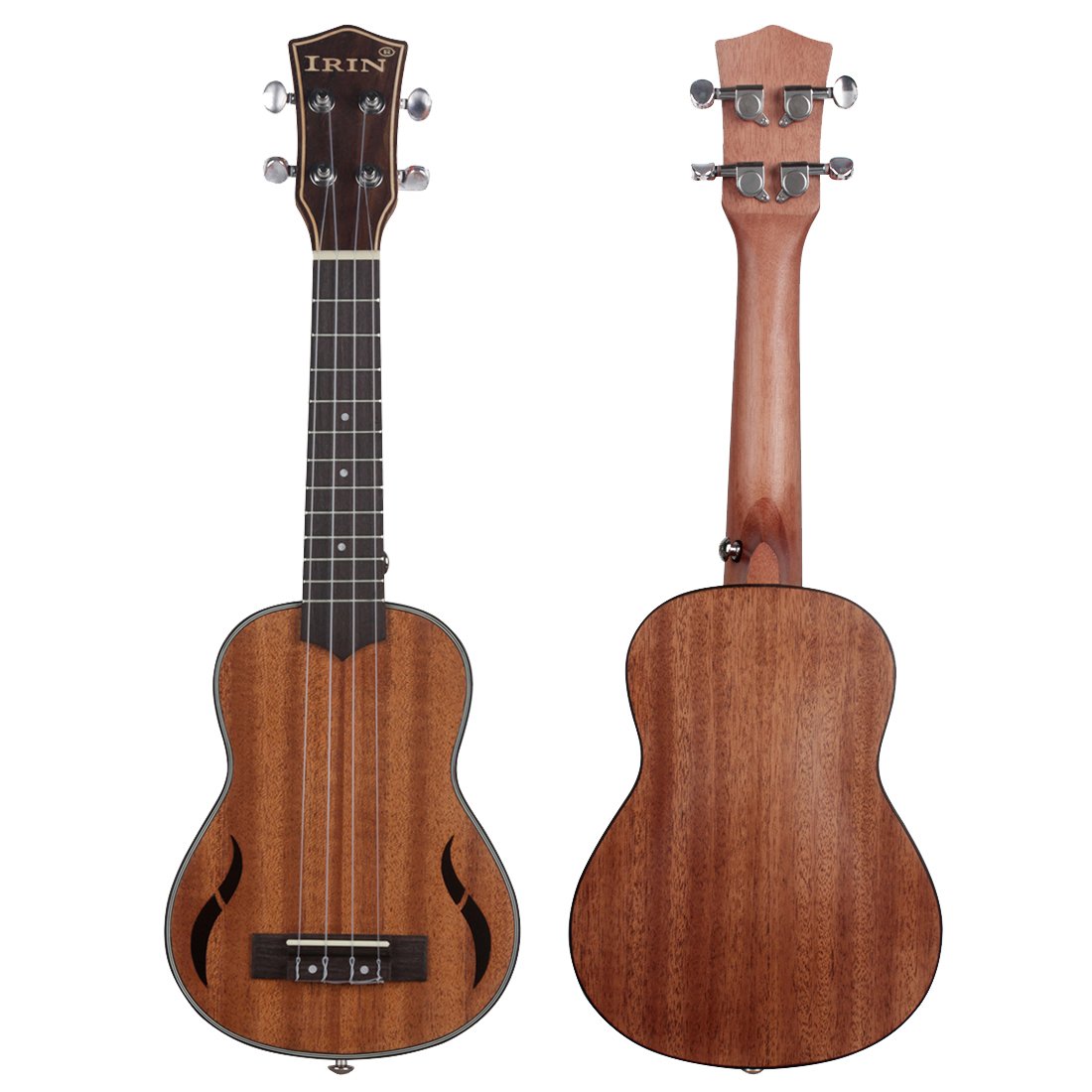 IRIN 4 String 21 Inch Walnut Wood Soprano Ukulele Acoustic Guitar Mahogany Fingerboard Neck Hawaii G
