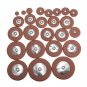 25Pcs/Set 8.5mm-46mm Professional Alto Saxophone Leather Pads Woodwind Accessory