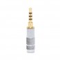5Pc/Set 3.5mm 4 Pole Stereo Male Jack Plug Audio Solder Connector