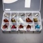 15pcs Multicolor Stainless Steel Celluloid Thumb Finger Guitar Picks With Case