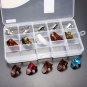 15pcs Multicolor Stainless Steel Celluloid Thumb Finger Guitar Picks With Case