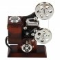 Retro Movie Film Projector Music Box Wood Metal Antique Musical Box Christmas Gift for Kids