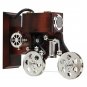 Retro Movie Film Projector Music Box Wood Metal Antique Musical Box Christmas Gift for Kids