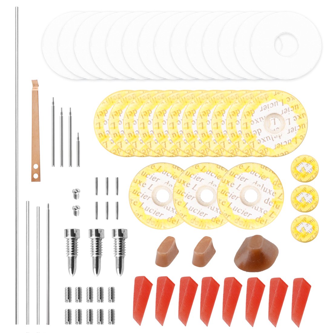 Professional Flute Repair Maintenance Tools Kit Screws+Gaskets+Pads+Dowels+Reed Musical Instrument A