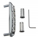 Tooyful Guitar Bridge Assembly With Wrench for Jazzmaster Mustang Style Musical Instrument Parts Chr