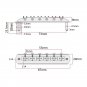 Tooyful Guitar Bridge Assembly With Wrench for Jazzmaster Mustang Style Musical Instrument Parts Chr