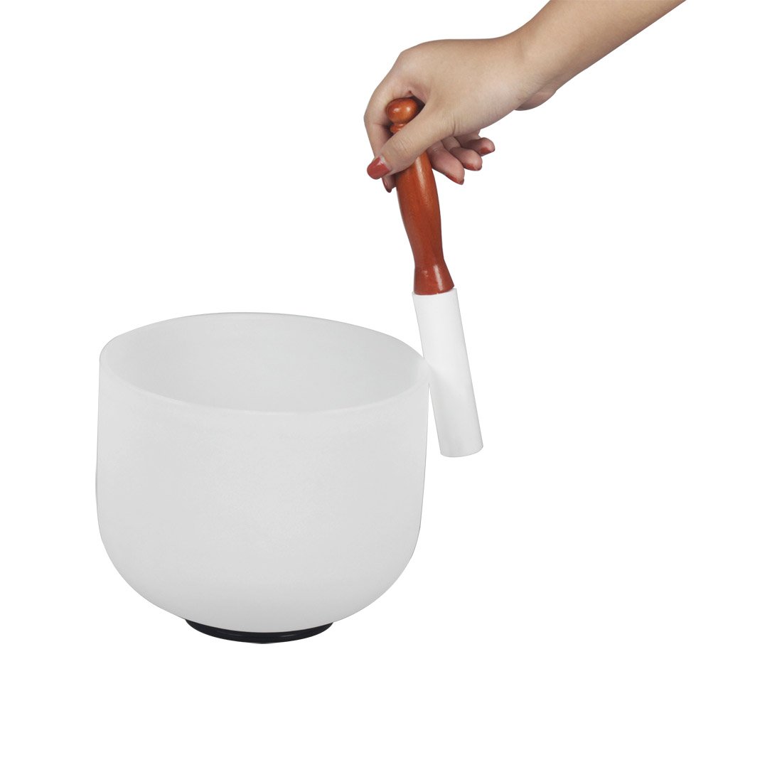 Rubber Mallet Stick Beater for Crystal Singing Bowl Professional Sound Bowl Strik with Rubber Ring M