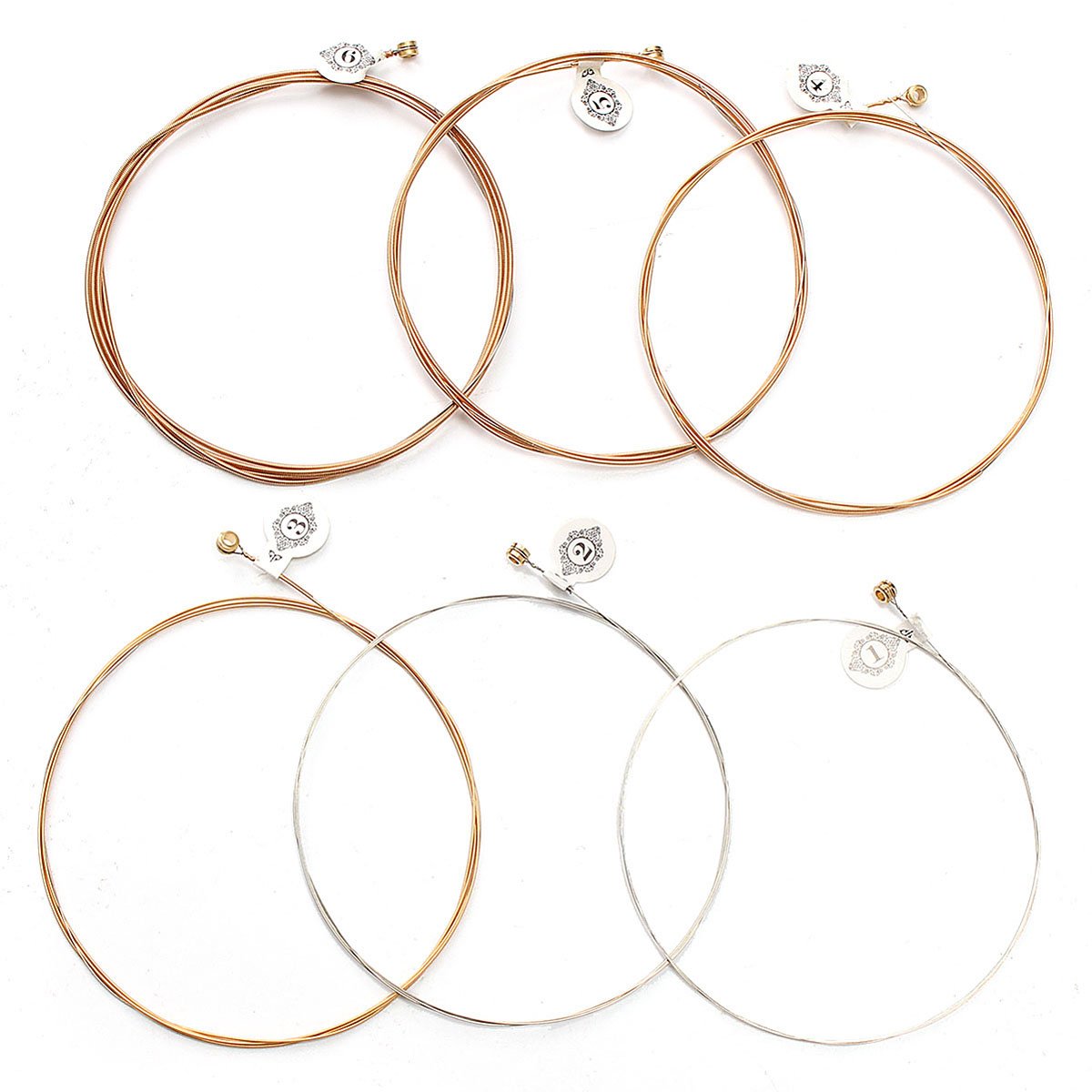KIWI AKP12 Professional Acoustic Soft Guitar Strings 6pcs Set Coated Steel String Copper