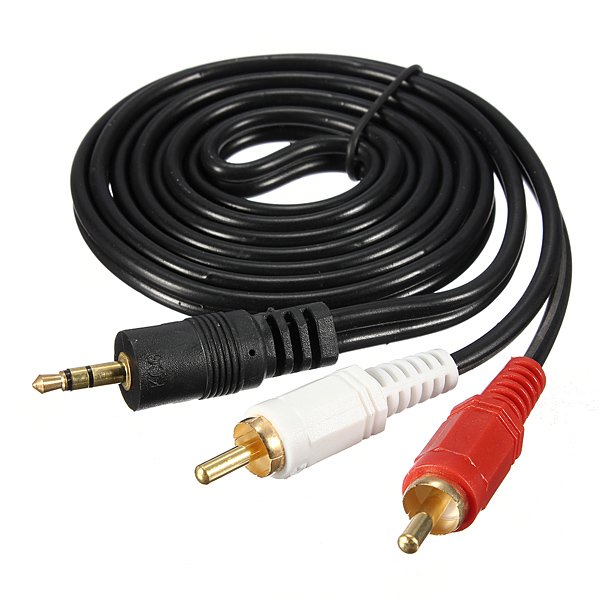 Audio Video AV Cable Aux 3.5mm Male Stereo Mini Jack to 2 RCA Speaker for Hi-Fi Video DVD TV CD Play