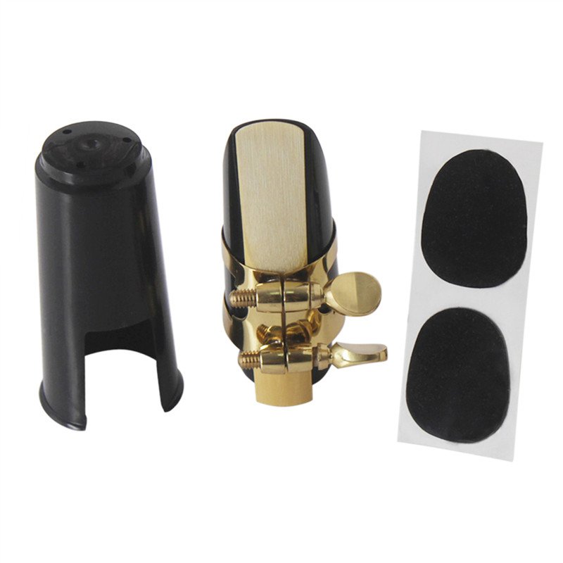 Soprano Saxophone Mouthpiece Plastic with Cap Metal Buckle Reeds