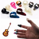 Guitar Plastic Nail Picks Plectrums 3 Finger Picks + 1 Thumb Picks Plectrums