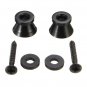 2pcs Black Strap Lock Buttons End Pins Cushion Screws For Guitar Bass