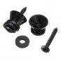 2pcs Black Strap Lock Buttons End Pins Cushion Screws For Guitar Bass