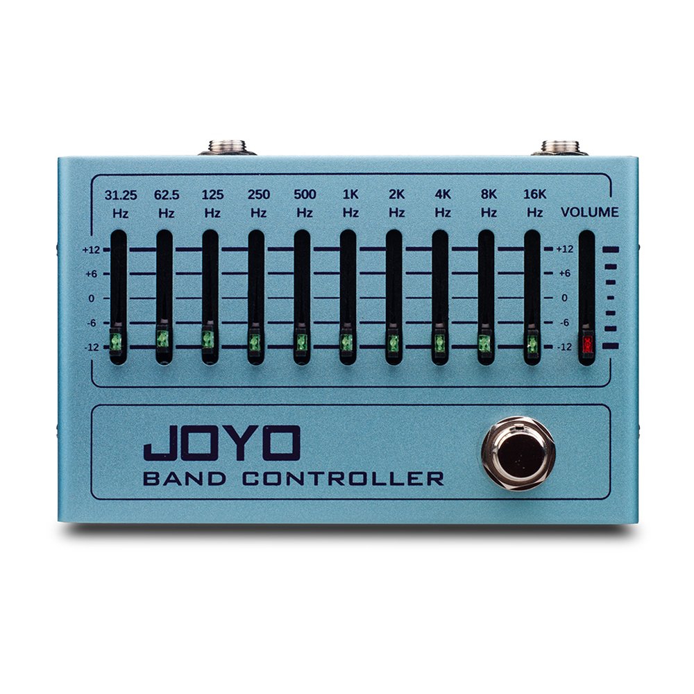 JOYO R-12 Band Controller Equalizer 10 Band EQ Pedal for Guitar & Bass, Guitar Effect Pedal, 31.25Hz