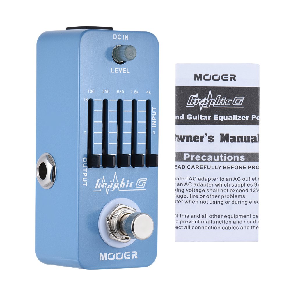 MOOER Graphic G Mini Guitar Equalizer Effect Pedal 5-Band EQ True Bypass Full Metal Shell