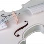 NAOMI 4/4 Full Size Plywood Violin Fiddle White Acoustic Violin Set