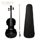 NAOMI 4/4 Acoustic Electric Violin Fiddle EQ Violin With Ebony Accessories
