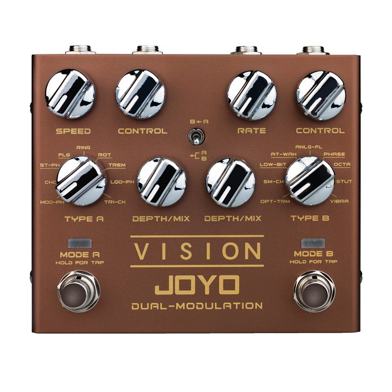 JOYO R-09 Vision Multi-Effect Guitar Pedal Dual Channel Modulation Pedal Support Stereo Input & Outp